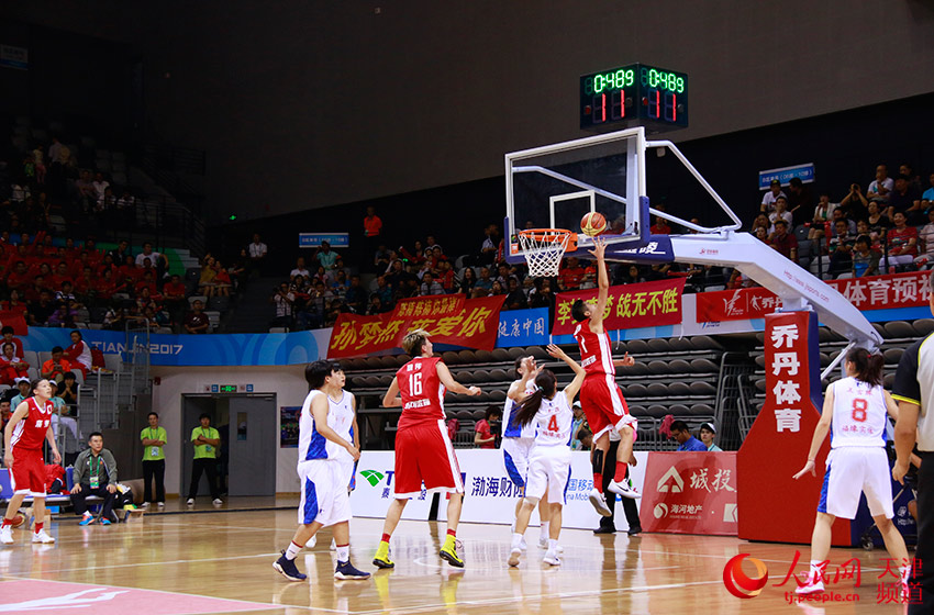 第13届全运会女篮成年组决赛 广东队逆袭解放