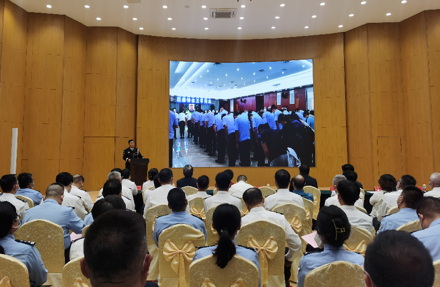 天津市公安交管局舉辦“弘揚英模精神 激勵忠誠擔當”學習宣講活動。天津市公安交管局供圖