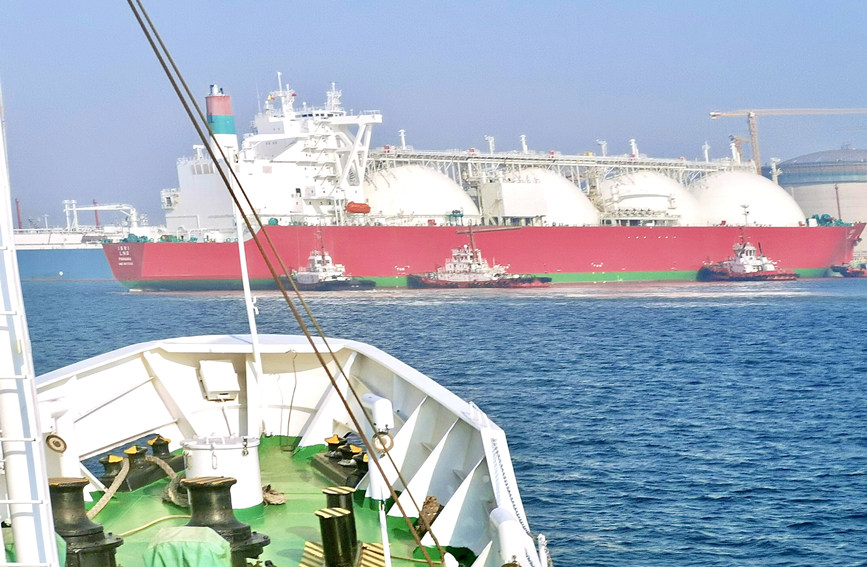 天津大沽口海事局提高LNG船進出港效率。天津海事局供圖