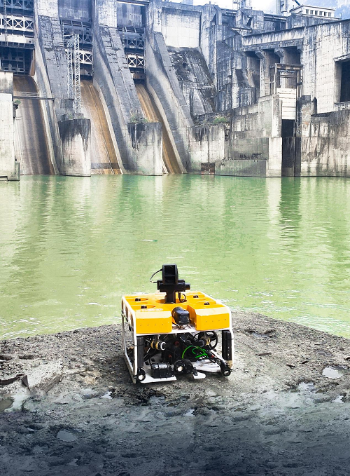深之藍水下機器人給大壩做“CT”，保障大壩安全。受訪者供圖