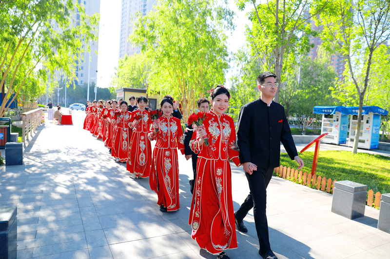 宁河区首届青年集体婚礼。宁河区委宣传部供图