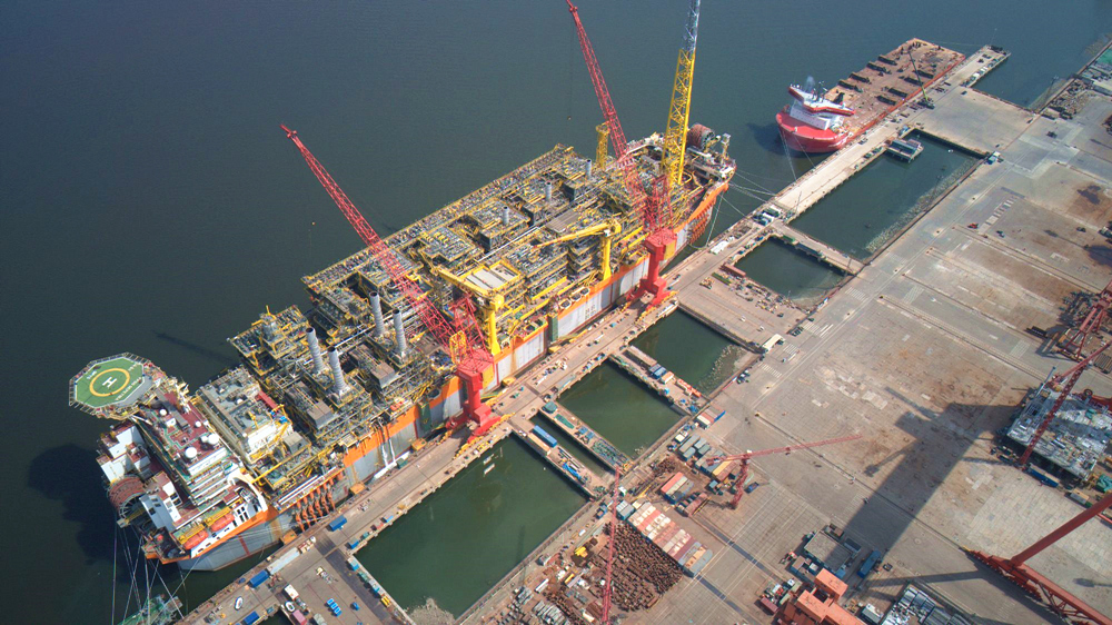 世界最大吨位之一的海上浮式生产储卸油船“SEPETIBA”轮在天津完成交付。博迈科供图
