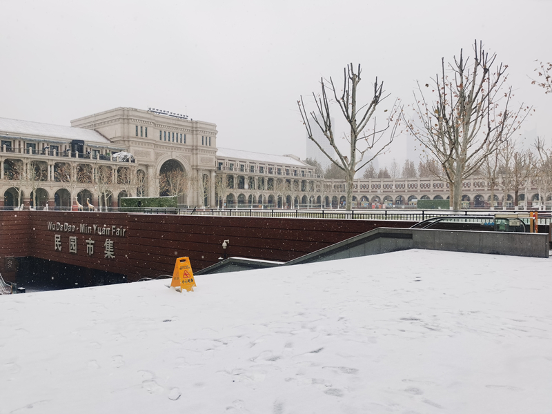 12月13日，天津迎來降雪，空氣清新景色如畫。人民網記者 陶建攝
