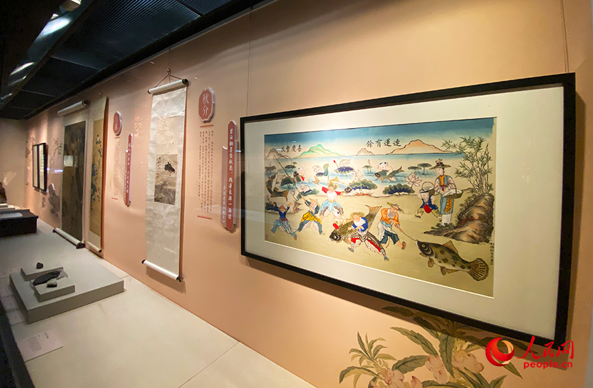 天津博物馆馆藏二十四节气文物精华展展品。人民网记者 唐心怡摄