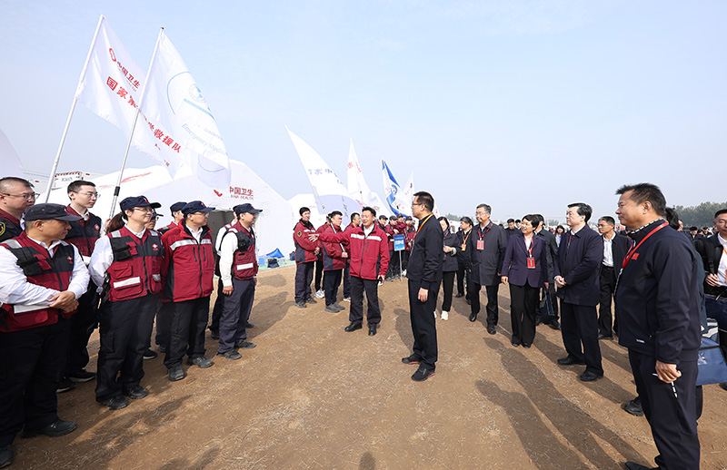 2024年京津冀衛生應急綜合演練活動現場。天津市衛生健康委供圖