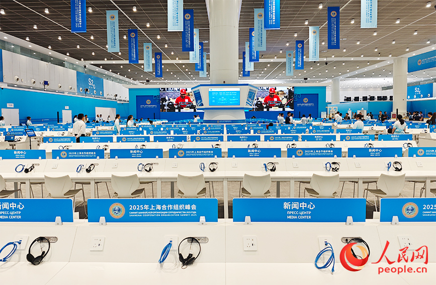 媒體公共工作區。人民網記者 孫一凡攝