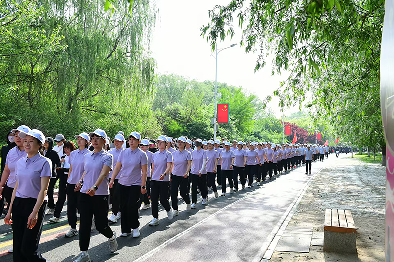 第六届京津冀徒步大会在宝坻区潮白河国家湿地公园举行。宝坻区委宣传部供图