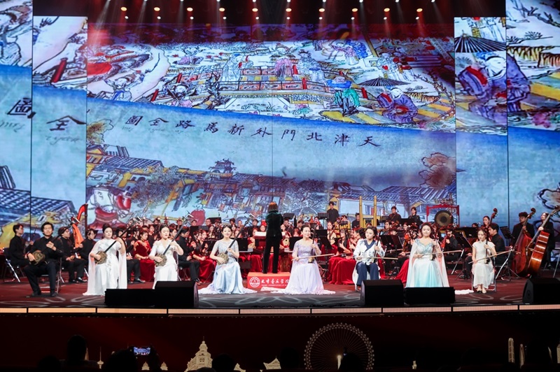 “乐动津湾·盛世华章”专场音乐会演出现场。天津津湾广场供图