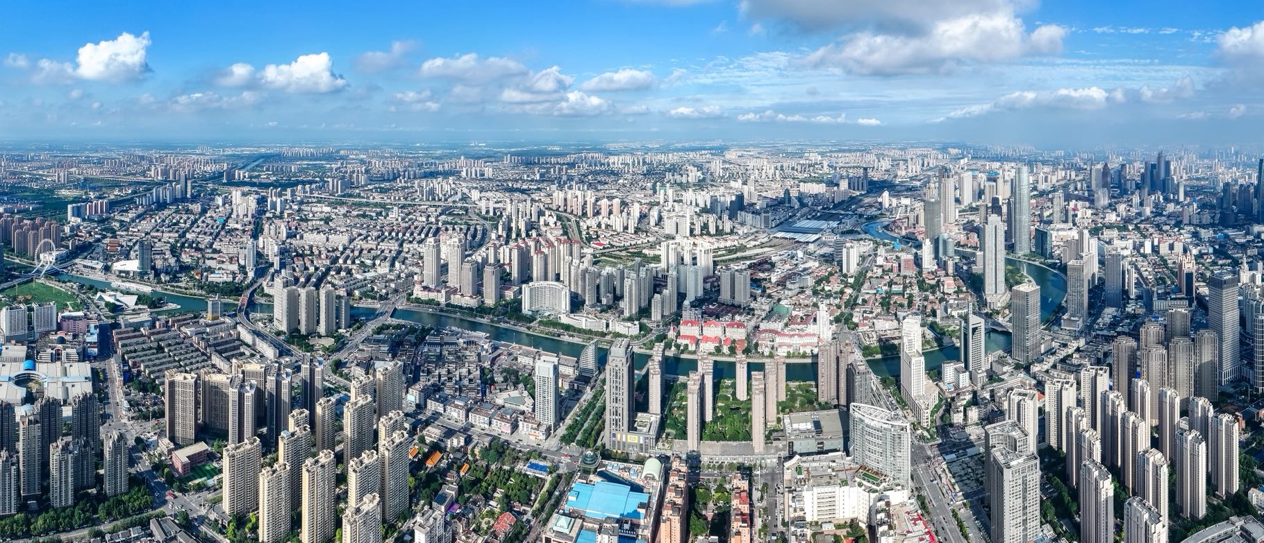 天津主城区鸟瞰。马晟摄